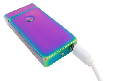 ISO 5058 Elektrický zapalovač Plazma USB - fialový