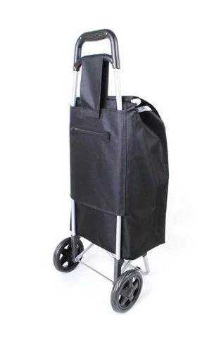 Nákupní taška na kolečkách 35L černá - bazar