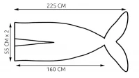 ISO Deka morská panna XXL 225 x 110 cm - šedá