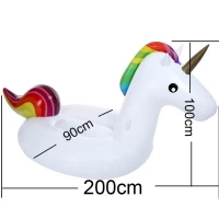KIK Nafukovací matrace Jednorožec 200 x 100 x 90cm