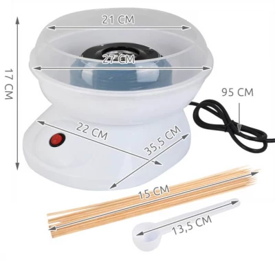 Malatec M 5434 Výrobník cukrové vaty bílý