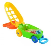 BabyToys-31368 Vozík s kostkami - Tygřík