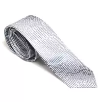 Kravata pánská stříbrná se vzorem