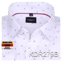 bílá košile s červenými jemnými prvky