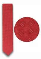jasně červená kravata se vzorem