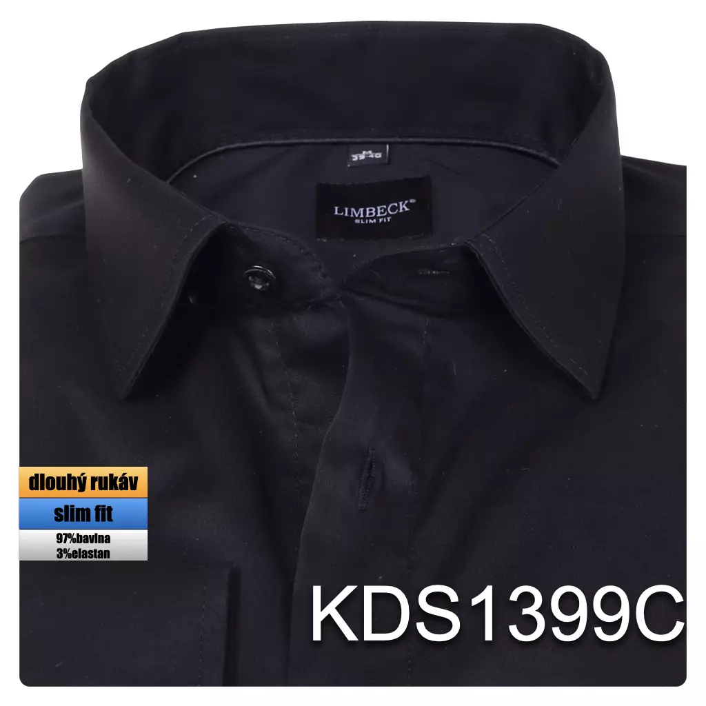 jednobarevná košile černá
