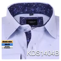 modrá košile s jemným vzorem 