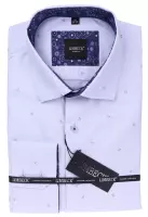 modrá košile s jemným vzorem 