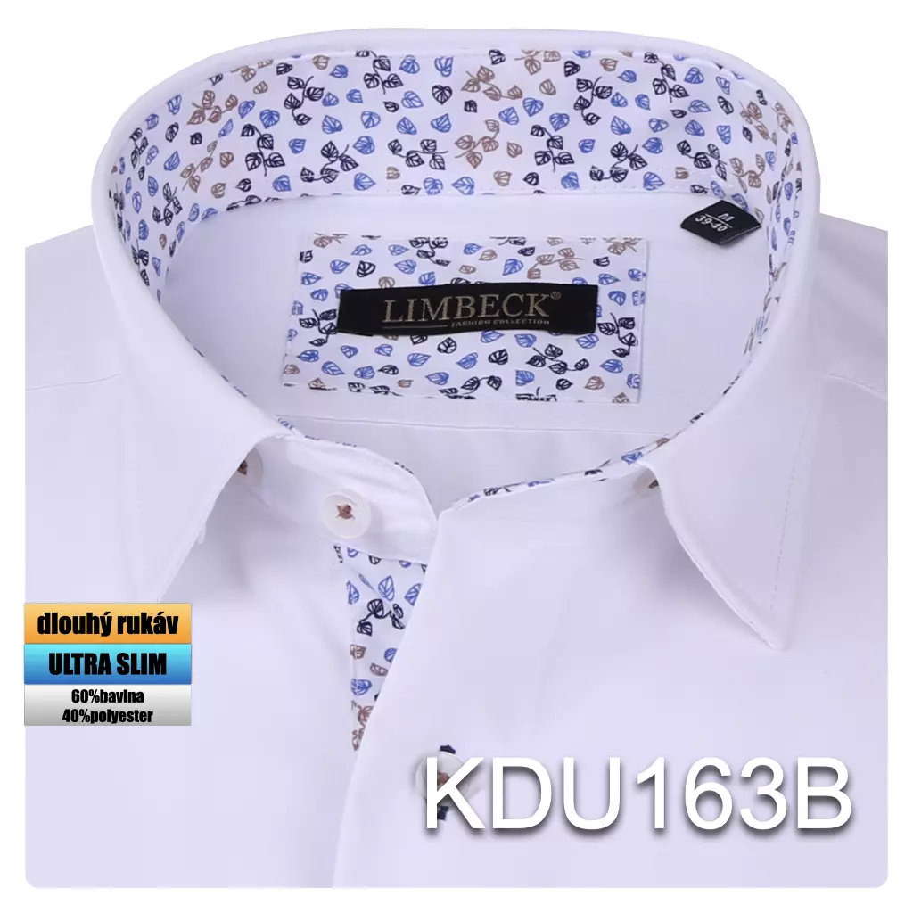 bílá košile s jemným doplňky