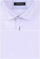 bílá košile s modrými doplňky