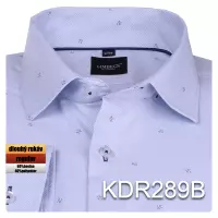 modrá košile s jemným vzorem