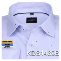 modrá košile s jemným vzorem 