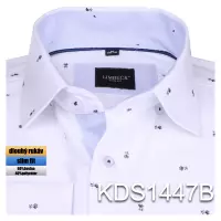 bílá košile s jemným vzorem 