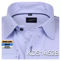 modrá košile s jemným vzorem