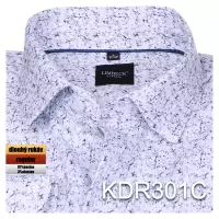 bílá košile s jemným modrým vzorem