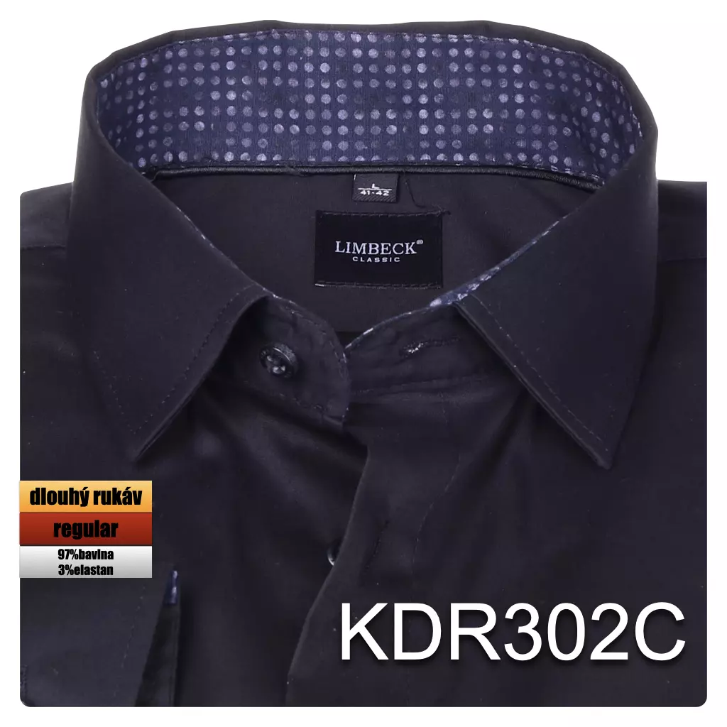 černá košile se zajímavými doplňky