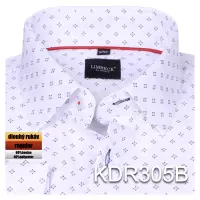 bílá košile s drobným vzorem