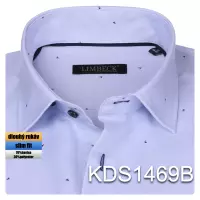 modrá košile s jemným vzorem
