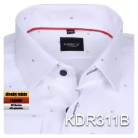 bílá košile s jemným modrým vzorem