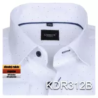 bílá košile s jemným modrým vzorem