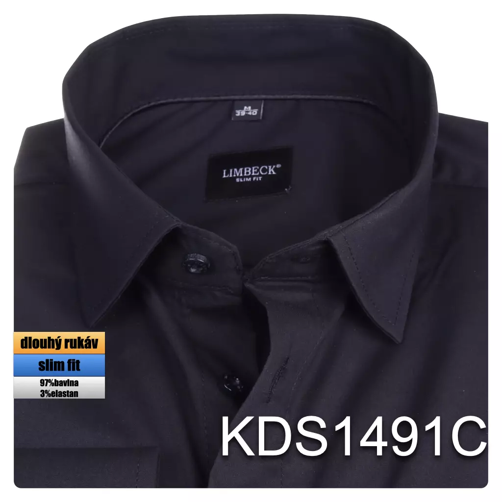 černá jednobarevná košile 