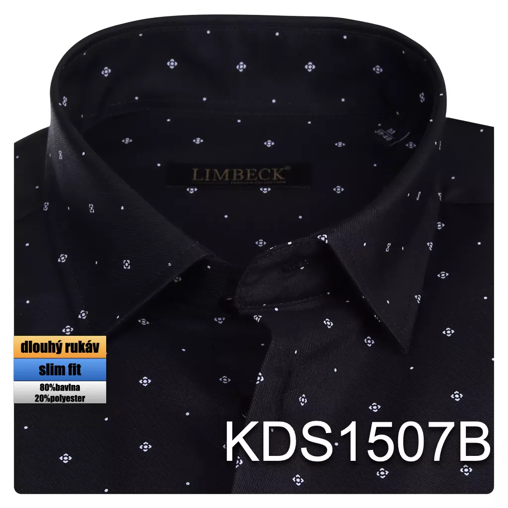 černá košile s bílým prvkem 