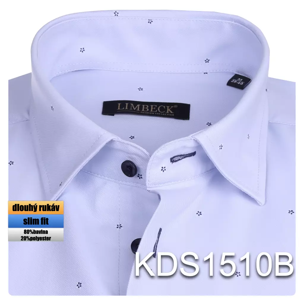 světle modrá košile s jemnými doplňky