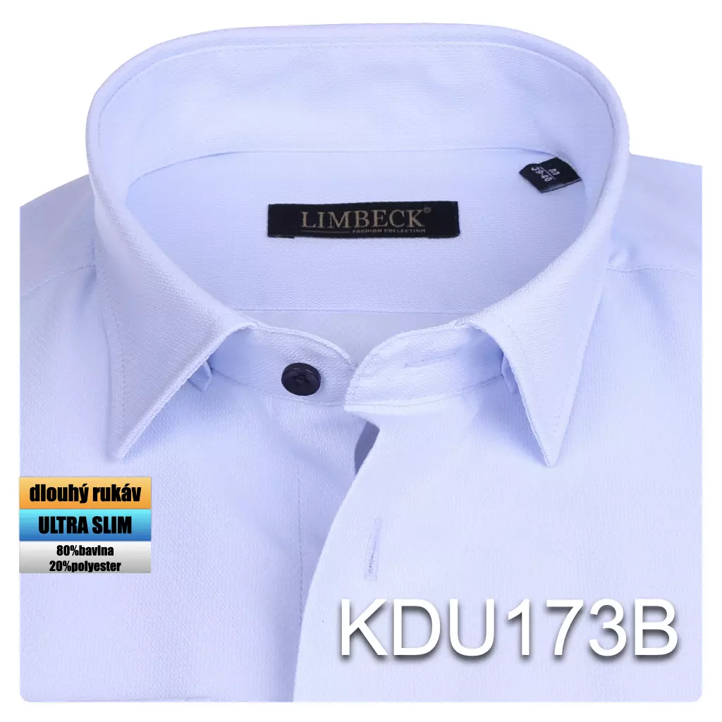 modrá košile s texturou