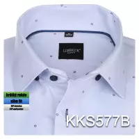 modrá košile s jemnými prvky