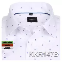 bílá košile s drobným vzorem