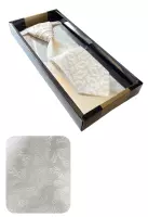 elegantní smetanová svatební kravata s kapesníčkem