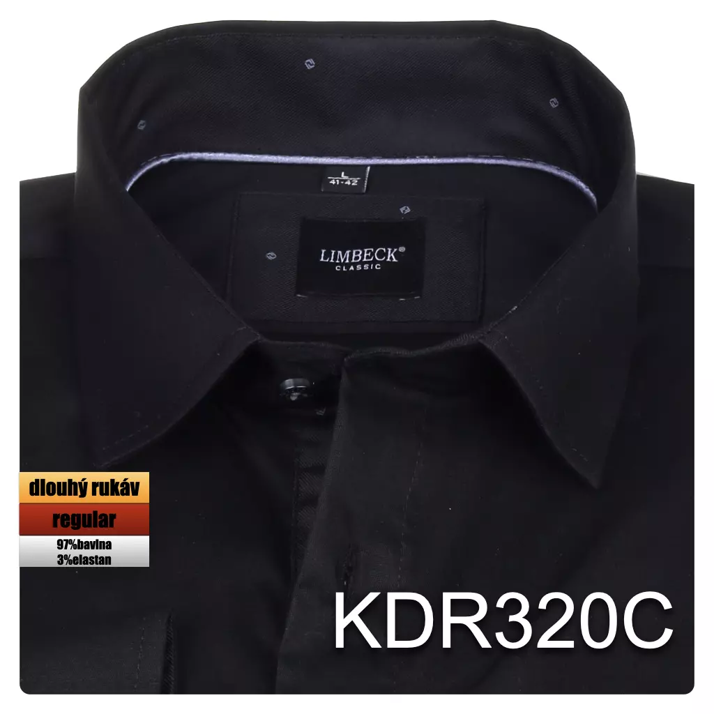 černá košile s jemnými doplňky
