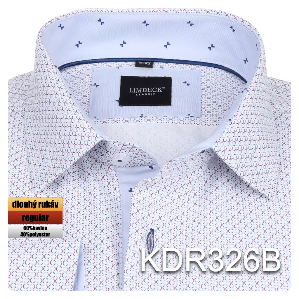 bílá vzorovaná košile