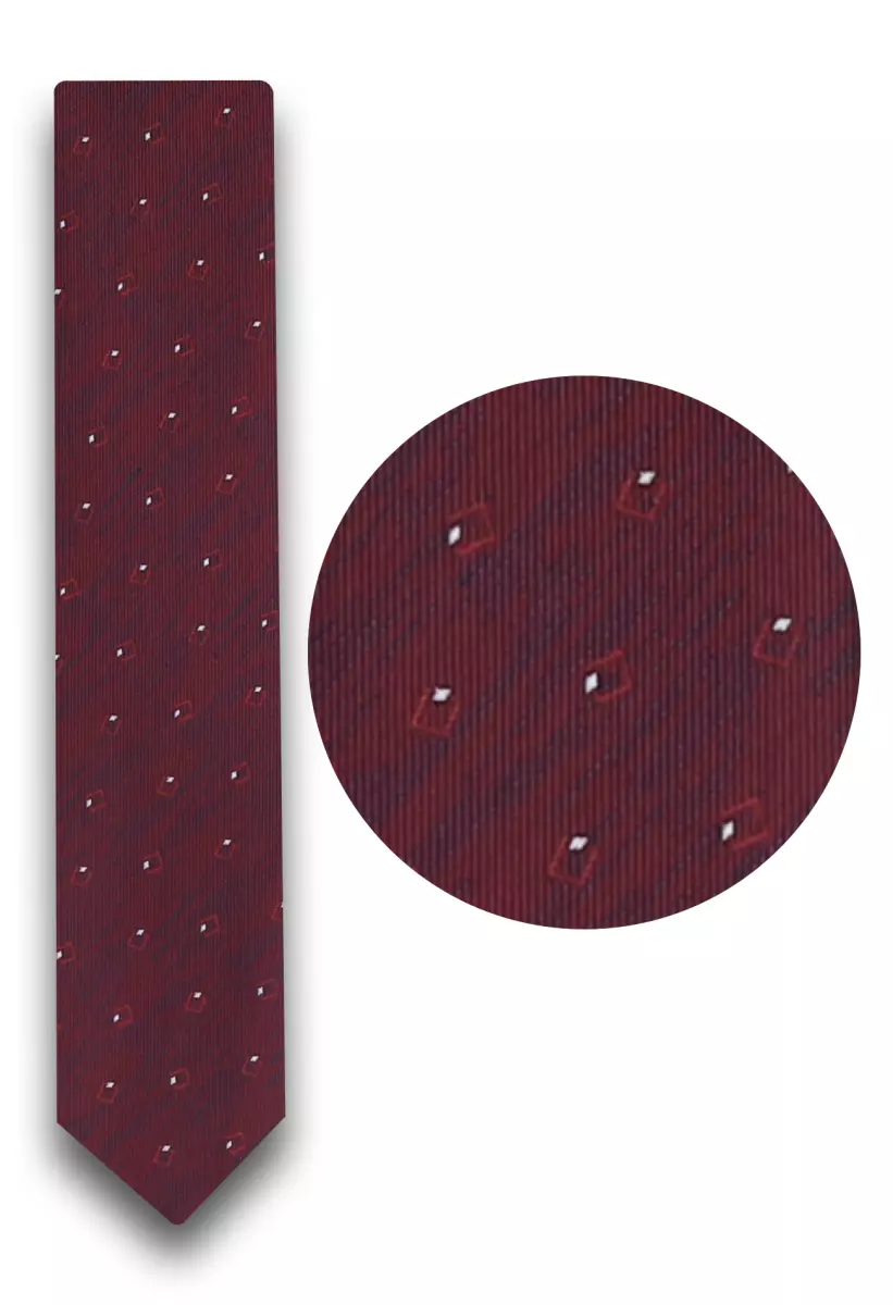 vínová kravata s pěkným vzorem