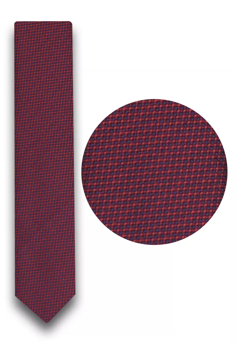 vínová kravata s jemným vzorem