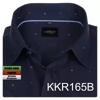 tmavě modrá košile s jemnými doplňky