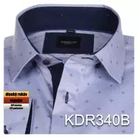 modrá košile s doplňky