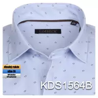modrá košile s jemným vzorem 