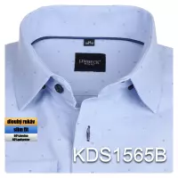 modrá košile s jemným vzorem 