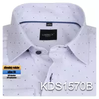 modrá košile s jemným vzorem 