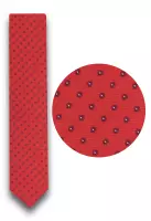 červená kravata se vzorem