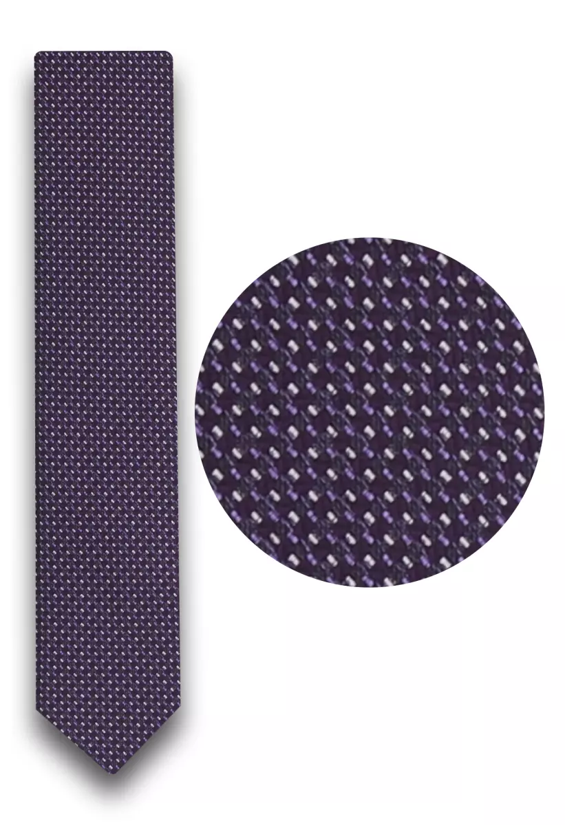 tmavě fialová kravata se vzorem