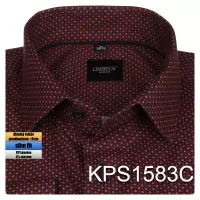 tmavě červená vzorovaná košile