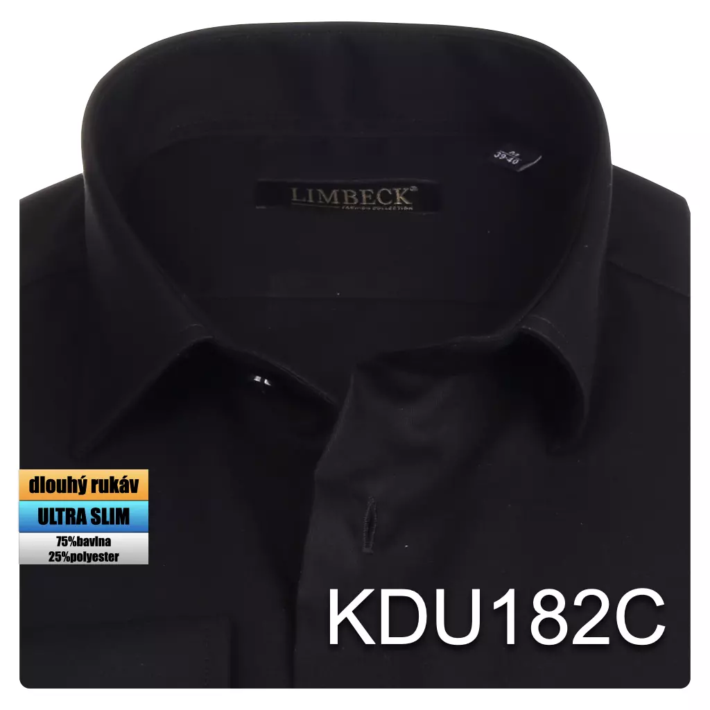 černá jednobarevná košile