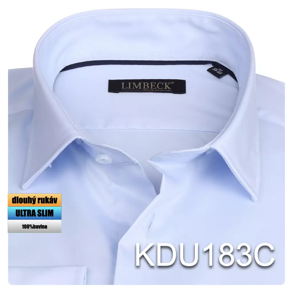 modrá jednobarevná košile