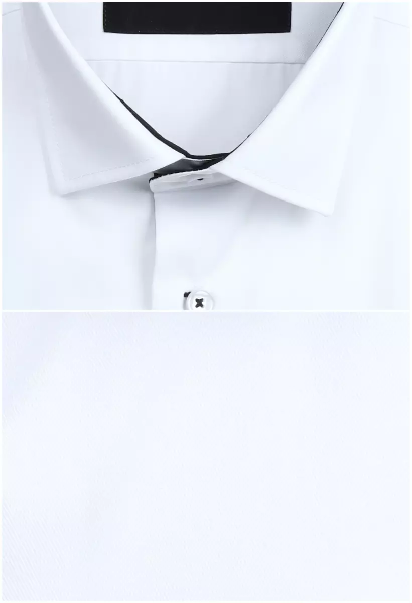 bílá košile s černými doplňky