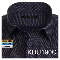 hnědomodrá vzorovaná košile