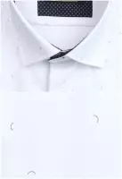 bílá košile s jemnými hnědými prvky