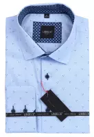 světle modrá košile s jemným vzorem