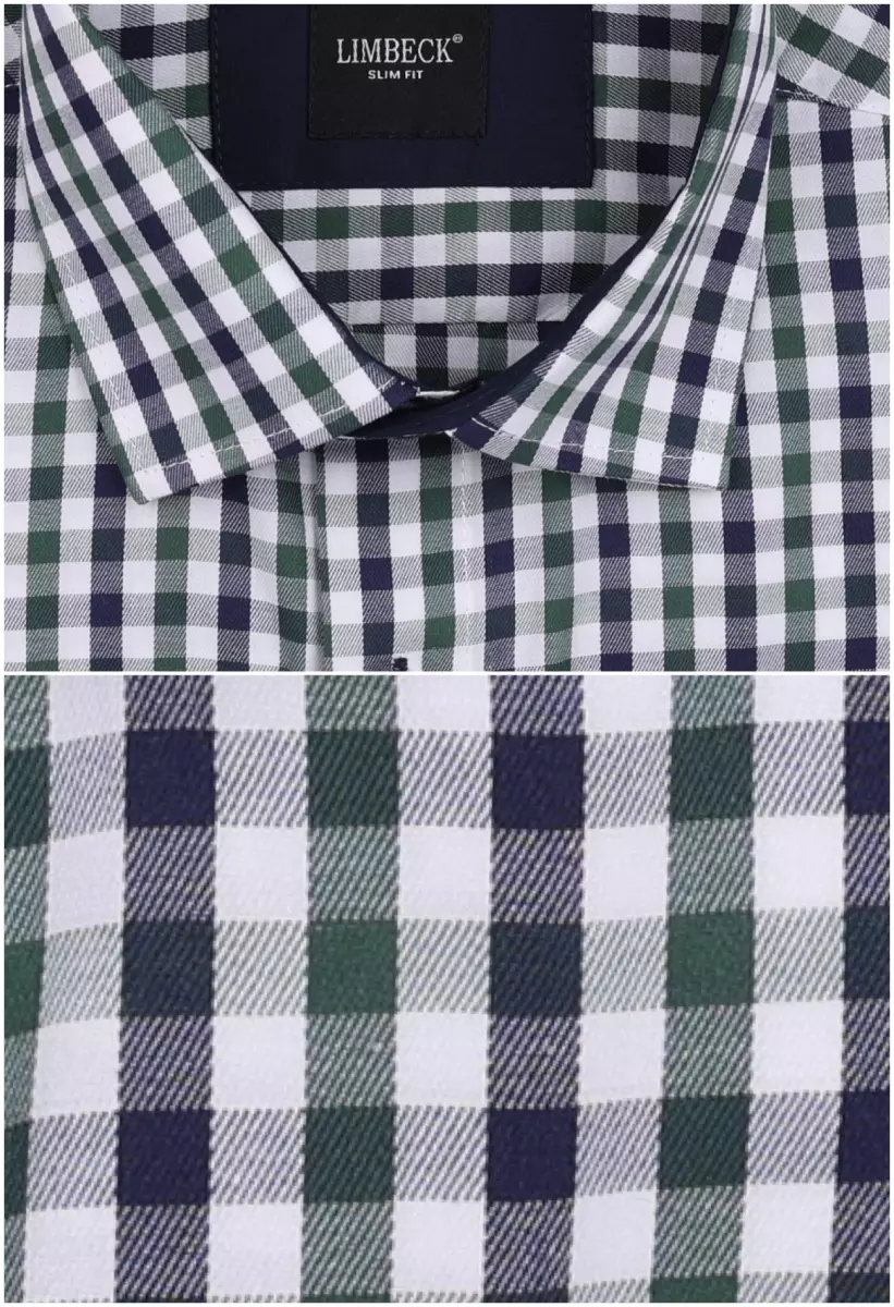 klasická kostkovaná košile zelenomodrá
